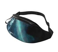 Mystical Dead Skull Print Bum Bag, Waist Fanny Packs with Headphone Jack and Adjustable Belt Cross Body Bumbags for Travel Running Jogging Workout Hiking
