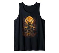 Mystical Deer Buck Spirit Animal Full Moon Nature Tank Top