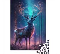 Mystical Deer Forest 1000 Piece Jigsaw Puzzle Paper for Adults Night Art Jigsaw Puzzle 70x50cm/1000pcs