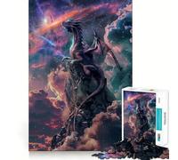 Mystical Dragon On Edge Hard Jigsaw Puzzle for Adults 1000 Pieces Strong Logic Toy Bonding Time Clear Edge (50x75cm)