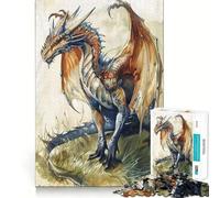 Mystical Dragon Sketch 1000 Piece Jigsaw Puzzles for Adults Jigsaw Brain Play Relax Mind Sharp Edge Premium Gift (50x75cm)