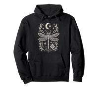 Mystical Dragonfly Celestial Folk Art Boho Magical Bohemian Pullover Hoodie