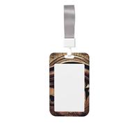 Mystical-Egypt-Eye-of-Horus Abs Vertical Id Badge Holder, Name Badge with Clear Scanning Film