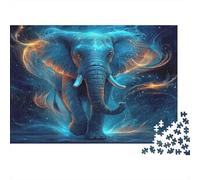 Mystical Elephant-Fantasy Art Style 1000 Piece Puzzles for Adults with No Puzzle Dust Colourful Jigsaws for Anxiety Relief Games during Family Puzzle Night 52x38cm/1000pcs