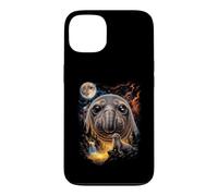 Mystical Elephant Seal Howling Full Moon Ocean Art Case for iPhone 13