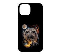 Mystical Elephant Seal Howling Full Moon Ocean Art Case for iPhone 14
