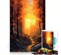 Mystical Enchanted Forest 1000 Pieces Jigsaws Adults Puzzles Gifts Memory Upgrade Leisure Time Sharp Cut Wall Art Decor (38x26cm)