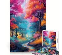 Mystical Enchanted Forest Hard Jigsaw Puzzle for Adults 1000 Pieces Strong Logic Toy Bonding Time Clear Edge (50x75cm)
