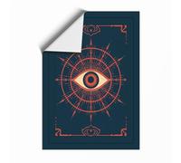 Mystical Eye Art Deco Unframed Wall Art Print A4 (29.7×21cm), Wall Decor for Living Room, Bedroom, Office & Home, Art Gift
