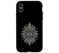 Mystical Eye Feathers Circular Inner Fire Wisdom Case for iPhone X/XS