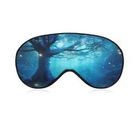 Mystical Fantasy Blue Nature Sleep Mask Soft Comfortable Eye Mask with Adjustable Strap Eye Cover Eye Shade for Men Women Work Travel