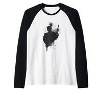 Mystical Fantasy Warrior Sword Silhouette Samurai Katana Raglan Baseball Tee