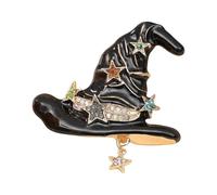 Mystical Fantasy Wizard Hat Brooch Alloy Party Costume Corsage Lapel Pin for Jackets and Bags Decoration Witch Lovers