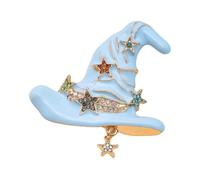 Mystical Fantasy Wizard Hat Brooch Alloy Party Costume Corsage Lapel Pin for Jackets and Bags Decoration Witch Lovers