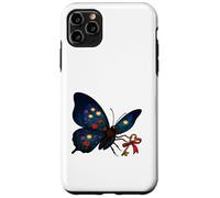 Mystical Floral Winged Butterfly Holding Key With Red Ribbon Case for iPhone 11 Pro Max