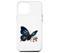 Mystical Floral Winged Butterfly Holding Key With Red Ribbon Case for iPhone 12 Pro Max