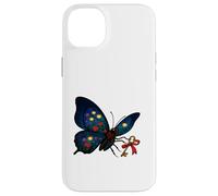 Mystical Floral Winged Butterfly Holding Key With Red Ribbon Case for iPhone 14 Plus