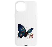 Mystical Floral Winged Butterfly Holding Key With Red Ribbon Case for iPhone 15 Plus
