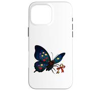 Mystical Floral Winged Butterfly Holding Key With Red Ribbon Case for iPhone 16 Pro Max