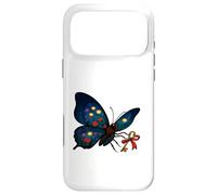 Mystical Floral Winged Butterfly Holding Key With Red Ribbon Case for iPhone 17 Pro Max