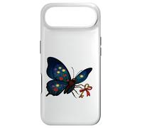 Mystical Floral Winged Butterfly Holding Key With Red Ribbon Case for iPhone Air