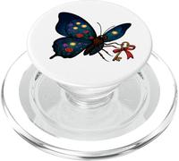 Mystical Floral Winged Butterfly Holding Key With Red Ribbon PopSockets PopGrip for MagSafe
