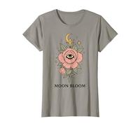 Mystical Flower with Eye Occult Moon Crystal Boho Tattoo Art T-Shirt