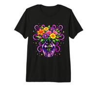 Mystical Flowers Beltane Blessings May Day Pagan Witch Premium T-Shirt