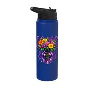 Mystical Flowers Beltane Blessings May Day Pagan Witch Stainless Steel Insulated Water Bottle