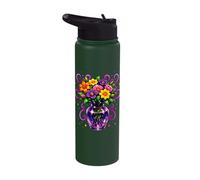 Mystical Flowers Beltane Blessings May Day Pagan Witch Stainless Steel Insulated Water Bottle