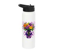 Mystical Flowers Beltane Blessings May Day Pagan Witch Stainless Steel Insulated Water Bottle