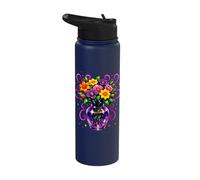Mystical Flowers Beltane Blessings May Day Pagan Witch Stainless Steel Insulated Water Bottle