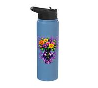 Mystical Flowers Beltane Blessings May Day Pagan Witch Stainless Steel Insulated Water Bottle