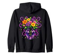 Mystical Flowers Beltane Blessings May Day Pagan Witch Zip Hoodie