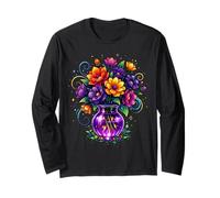 Mystical Flowers Beltane Blessings May Day Pagan Witchy Long Sleeve T-Shirt