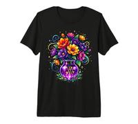 Mystical Flowers Beltane Blessings May Day Pagan Witchy Premium T-Shirt