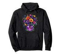 Mystical Flowers Beltane Blessings May Day Pagan Witchy Pullover Hoodie