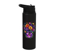 Mystical Flowers Beltane Blessings May Day Pagan Witchy Stainless Steel Insulated Water Bottle
