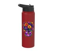 Mystical Flowers Beltane Blessings May Day Pagan Witchy Stainless Steel Insulated Water Bottle