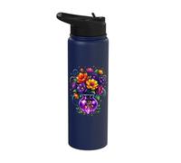 Mystical Flowers Beltane Blessings May Day Pagan Witchy Stainless Steel Insulated Water Bottle