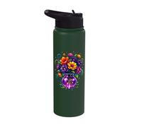 Mystical Flowers Beltane Blessings May Day Pagan Witchy Stainless Steel Insulated Water Bottle