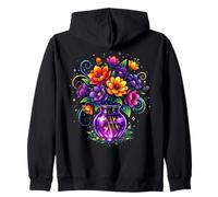 Mystical Flowers Beltane Blessings May Day Pagan Witchy Zip Hoodie