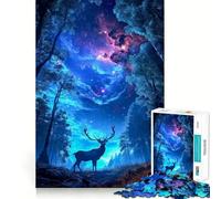 Mystical Forest Deer 1000 Piece Jigsaw Puzzles for Adults Jigsaw Brain Play Relax Mind Sharp Edge Premium Gift (50x75cm)