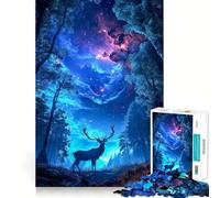 Mystical Forest Deer Puzzles for Teenagers 1000 Piece Strengthen Memory Tension Relief Smooth Edge Xmas Surprise (38x26cm)