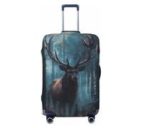 Mystical Forest Elk Travel Luggage Covers - Elasticity Suitcase Covers Protector for Luggage 18-32 Inch