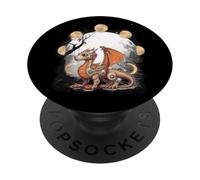Mystical Forest Fairy Tale Figurine Dragon Children Dragon PopSockets Adhesive PopGrip