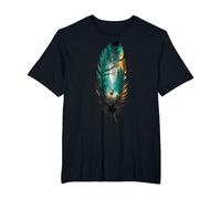 Mystical Forest Feather Designs for Nature and Wildlife Love T-Shirt, Men's Big and Tall, Black, 2X Tall
