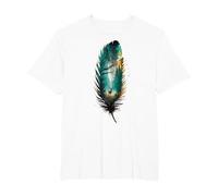 Mystical Forest Feather Designs for Nature and Wildlife Love T-Shirt, Men's Big and Tall, White, 2X Tall