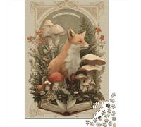 Mystical Forest Fox Jigsaw Puzzles Puzzle for Adults Kids. 1000 Pieces Great Gifts Challenge Toy Educational Games Home Decoration for Adults& Kids Age 14 Years Up 38x26cm/1000pcs
