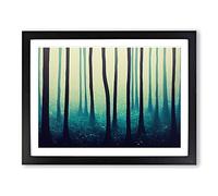 Mystical Forest Framed Wall Art Print A2 Black